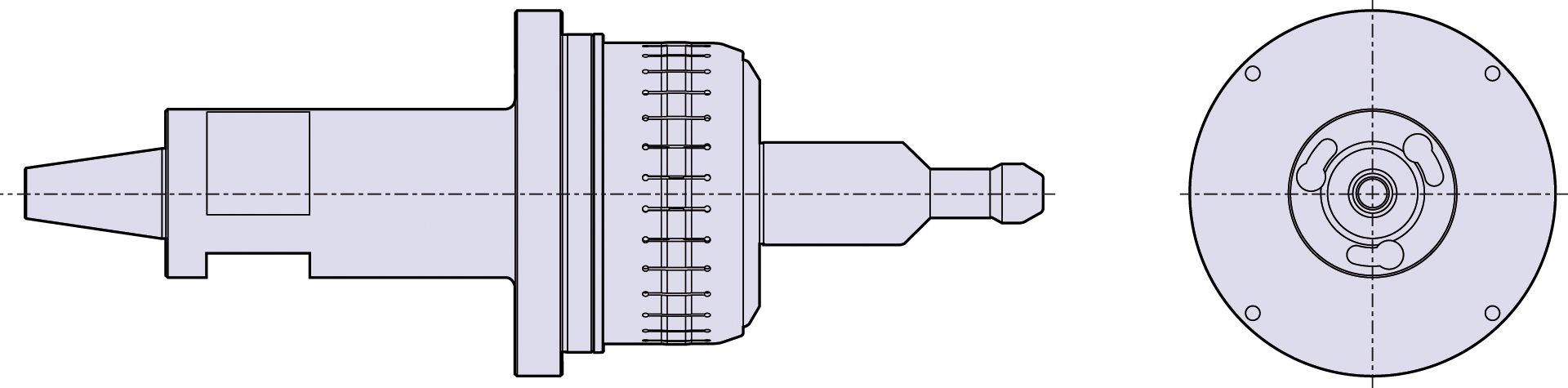 Pin with backlash recovery for gear cutting with creator