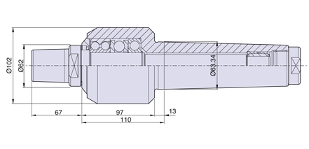 Contropunta tipo <strong>CSF6/R</strong> (con ricambio) per cono morse 6