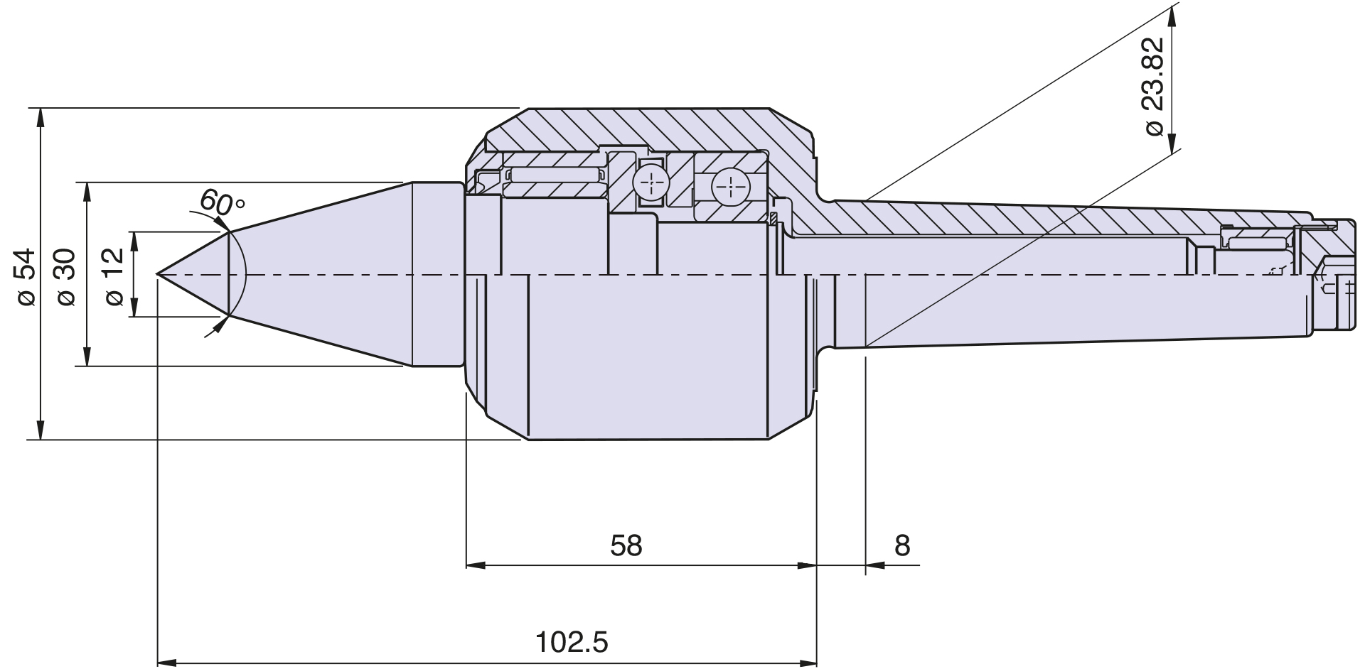 Contropunta tipo <strong>CSK3/L</strong> (punta da copia) per cono morse 3