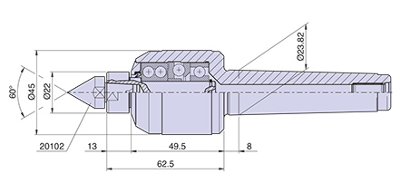 Live center type <strong>CNB3/R</strong> (with spare point) for taper 3