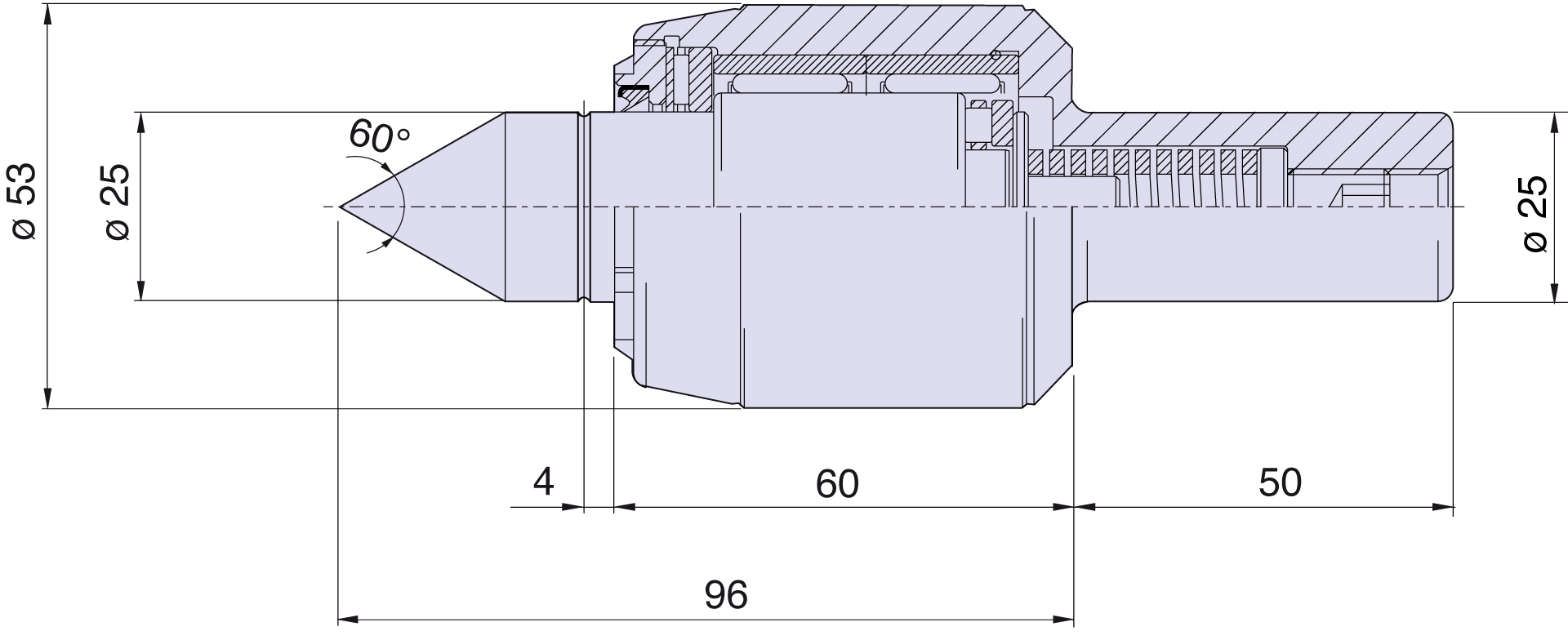 Live centers <strong>tang</strong> <strong> D25</strong>