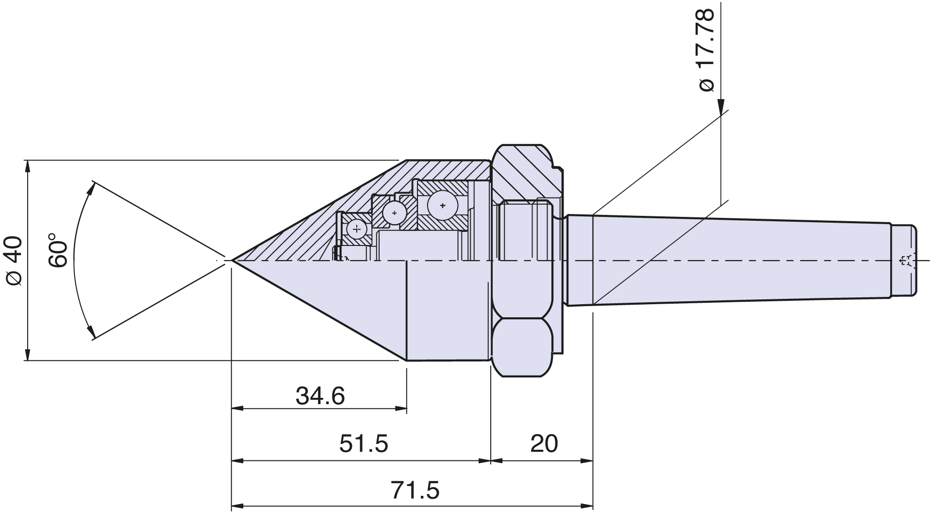   			<p>Contropunta tipo <strong>WK2</strong> con ghiera per cono morse 2</p>  			