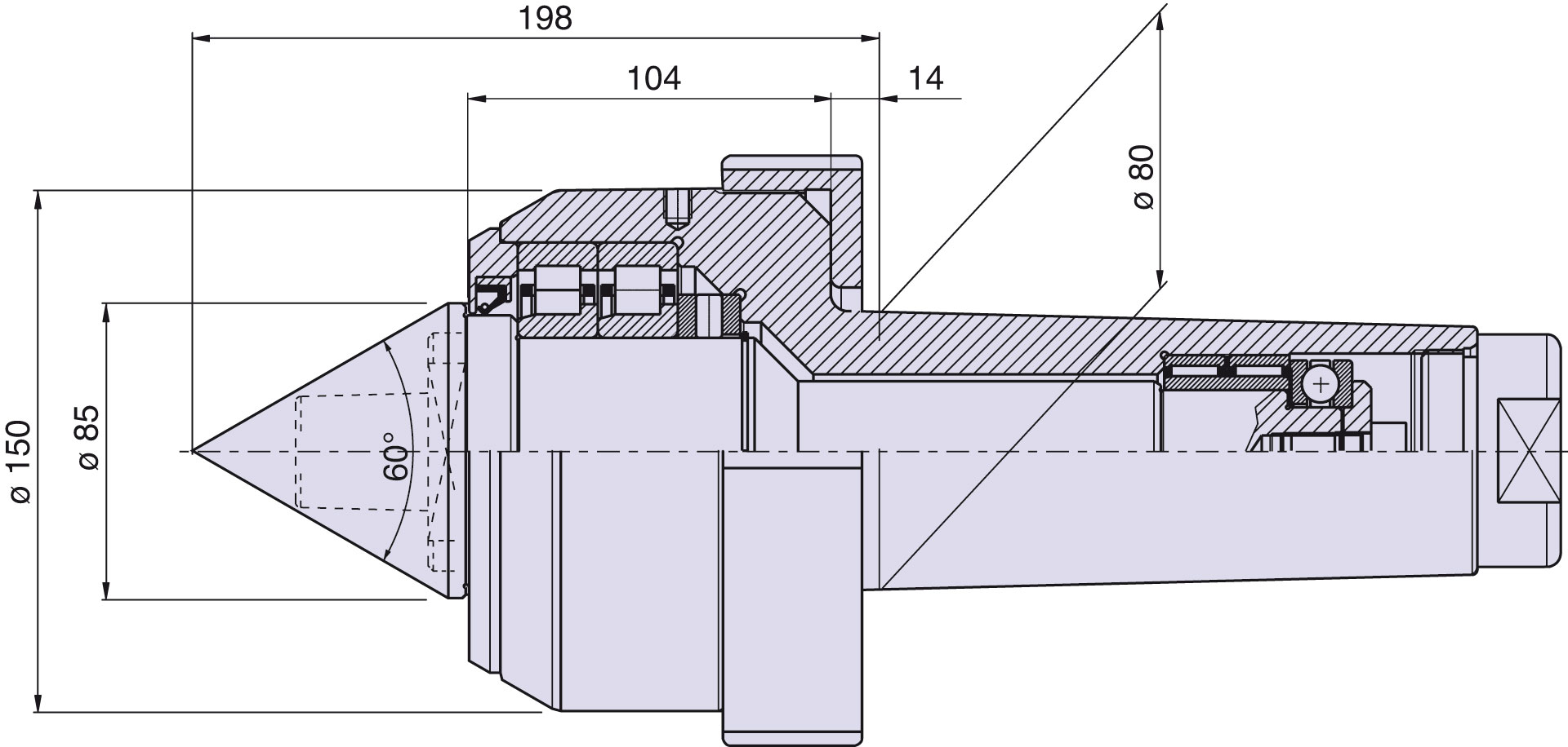 Live center type <strong>CSF/CM80</strong> for taper 80