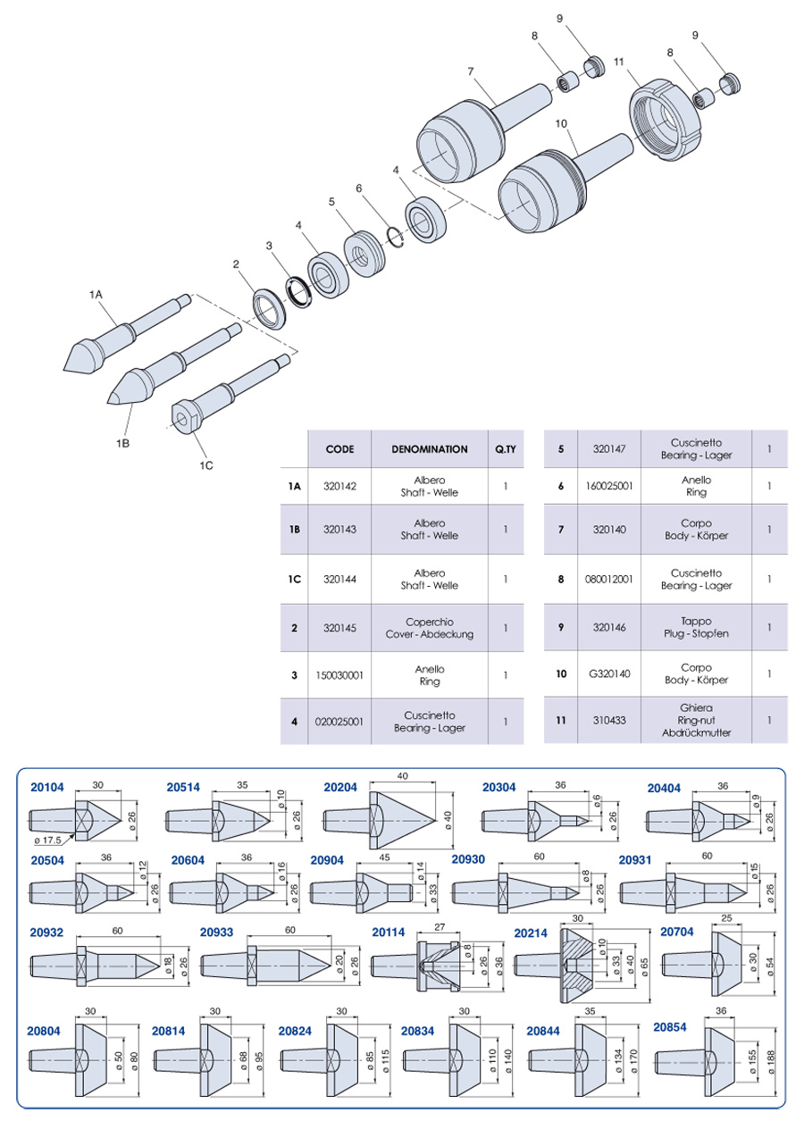 Rotating livecenters Heavy loads - CSF4 - NUOVA PTM