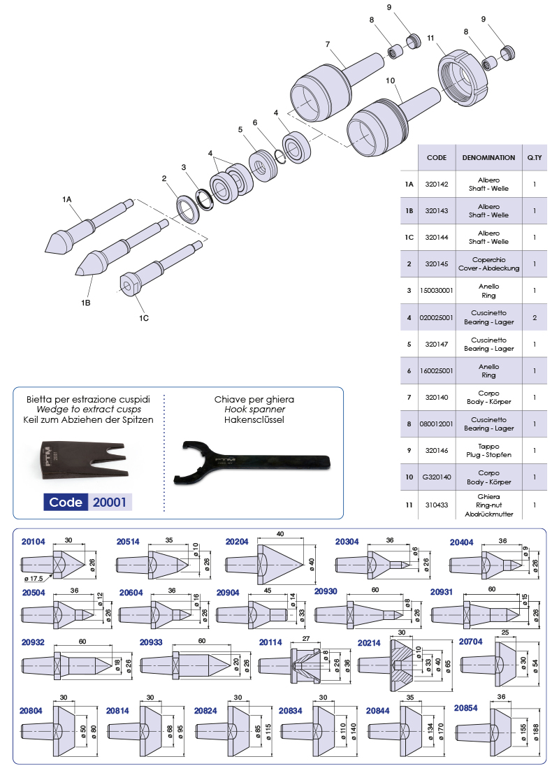 Rotating livecenters Heavy loads - CSF4 - NUOVA PTM