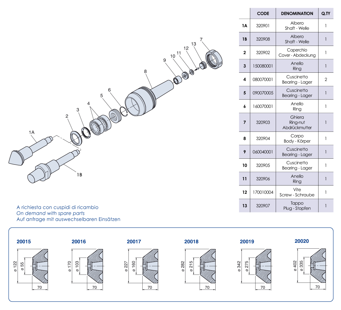 Rotating livecenters Heavy loads - CSF/CM90