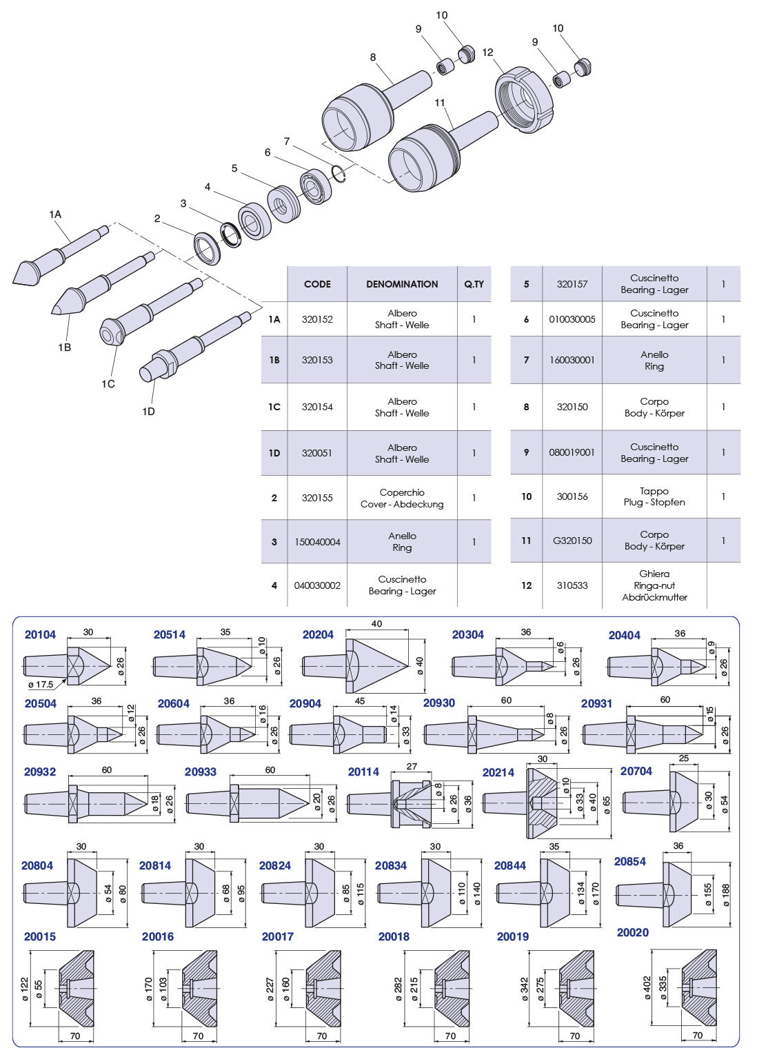 Rotating livecenters Heavy loads - CSF5 - NUOVA PTM